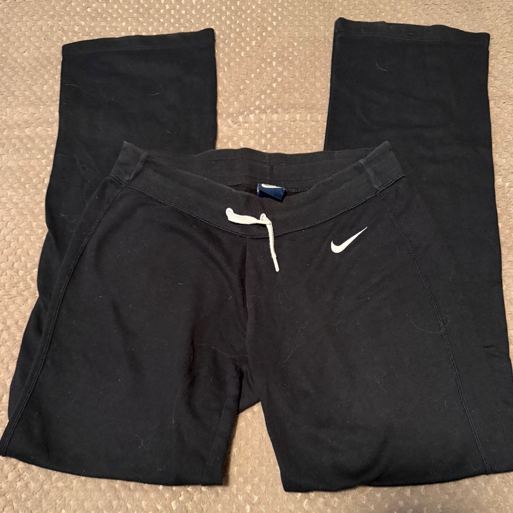 Nike Black Sweatpants with White Swoosh